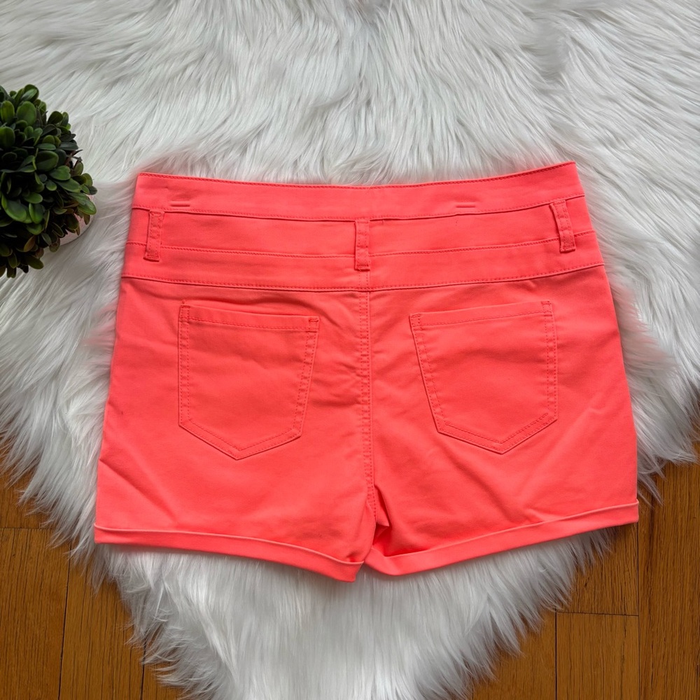 Refuge Orange High Waisted Shorts - Picture 3 of 4
